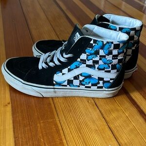 Vans woman high tops with butterfly’s